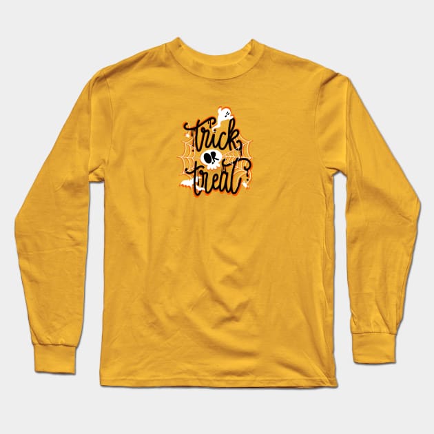 TRICK OR TREAT Long Sleeve T-Shirt by MAYRAREINART